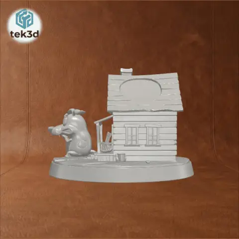 Courage the Cowardly Dog: Nowhere, Kansas Diorama 3D Model