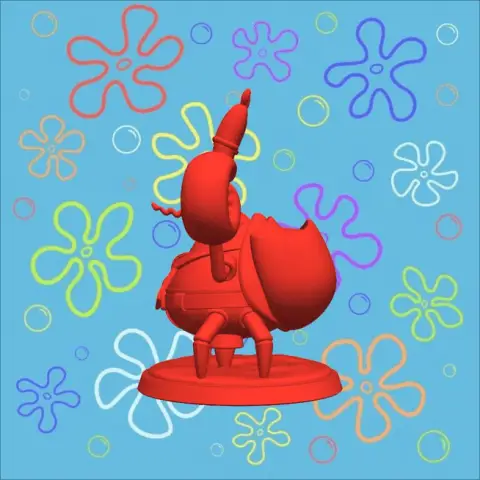 Mr. Krabs: The Money-Loving Tycoon Keychain 3D Model