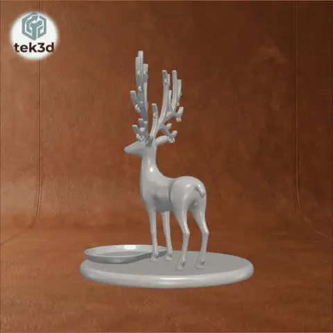 The Elegant Stag: Jewelry Display Stand 3D Model