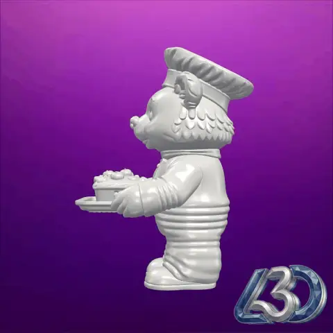 Chef Teddy Bear and Fruit Cake
