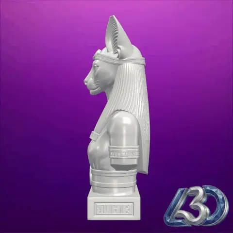 Ancient Egyptian Cat Goddess Bust