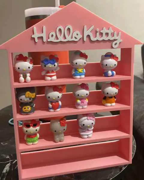 Hello Kitty House Shelf / Display Stand - 3D Printable