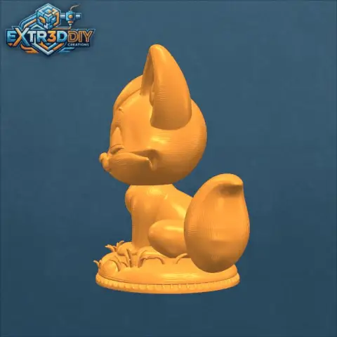 Cute Fox Character – Stylized 3D Print