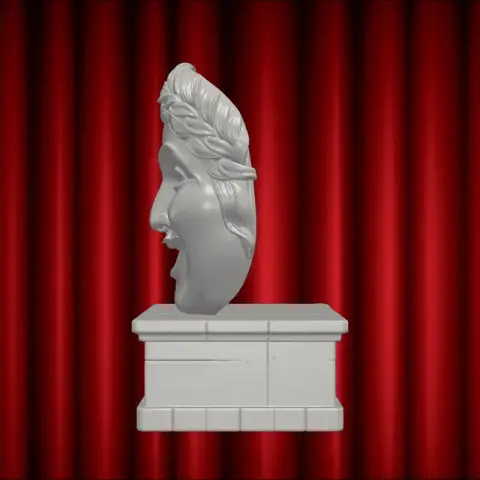 The Dual Masks Tragedy and Comedy Theater 3D Model