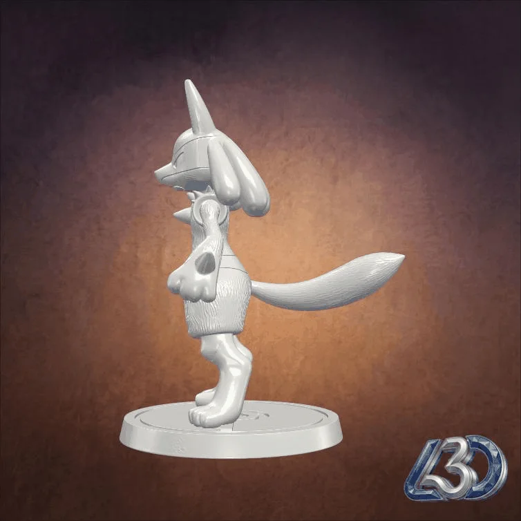 Textured Lucario Pokémon Statue_y.gif