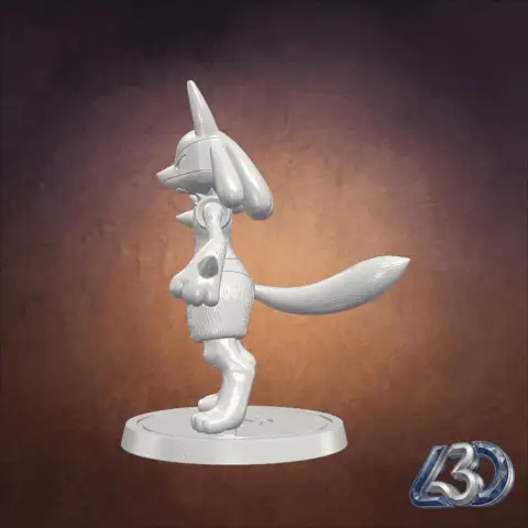 Textured Lucario Pokémon Statue