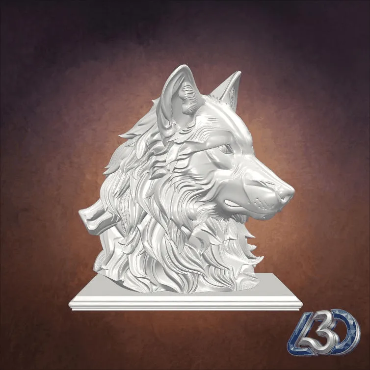 Majestic Wolf Bust_y.gif