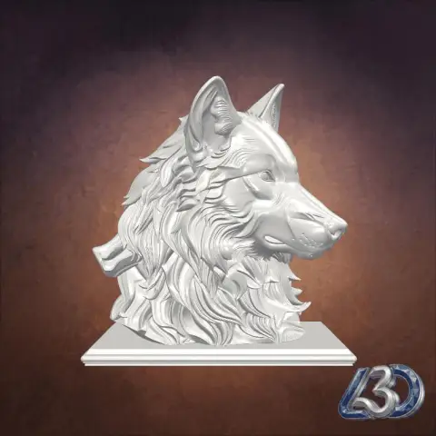 Majestic Wolf Bust