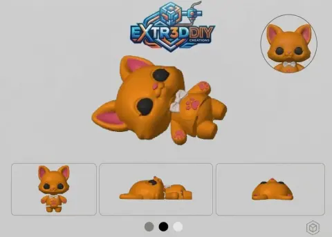 Fox Flexy – Articulated 3D Printable Fox | Print-in-Place | No Supports