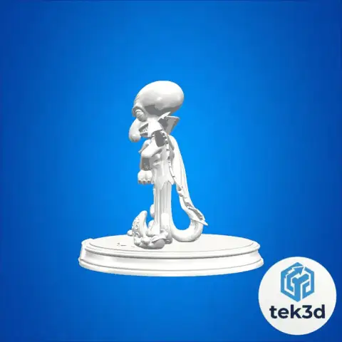 The Cursed Maestro: Evil Squidward 3D Model