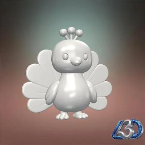 Cute Chibi Peacock Figure