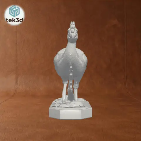 Avian Elegance: Detailed Bird Sculpture 3D Model