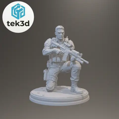 Chris Redfield: Resident Evil Tactical Collectible 3D Model