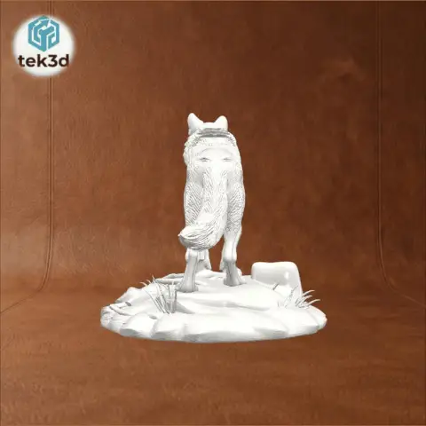 The Lone Sentinel: Majestic Wolf 3D Model