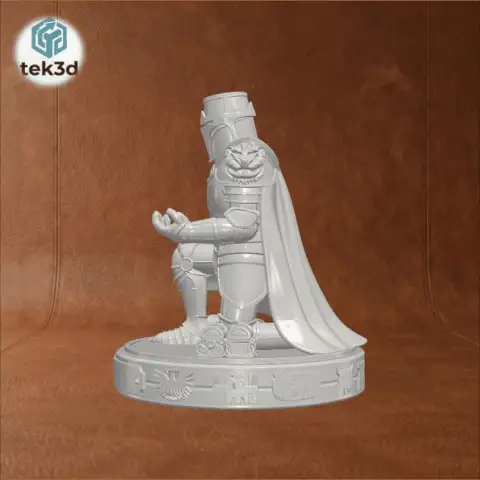 The Noble Knight: Detailed Medieval Collectible 3D Model